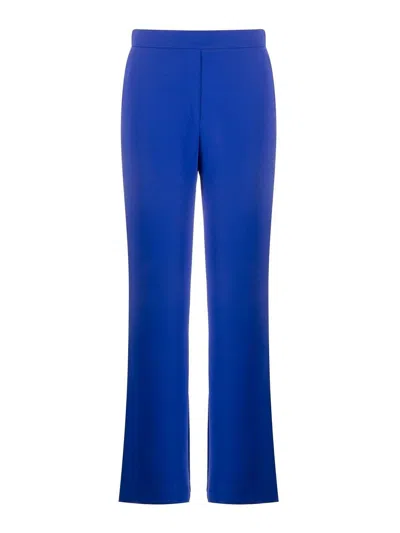 P.a.r.o.s.h High-waist Wide-leg Trousers With Band In Blue