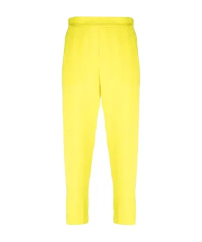 P.a.r.o.s.h High-waisted Cropped Trousers In Yellow