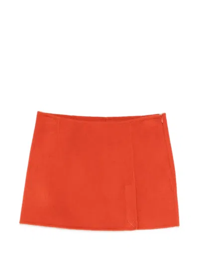 P.a.r.o.s.h High-waisted Mini Skirt In Orange