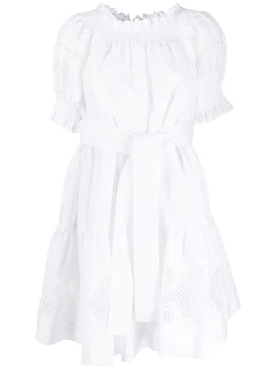 P.a.r.o.s.h Hole Detail Dress In White
