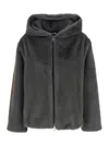 P.a.r.o.s.h Parosh Faux Fur Jacket In Gray