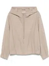 P.a.r.o.s.h Hooded Jacket In Neutrals