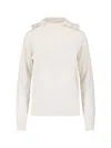 P.a.r.o.s.h Minimalist White Sweater With Ribbed Hem In White