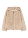 P.a.r.o.s.h Parosh Faux Fur Hooded Jacket In Brown