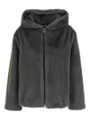 P.a.r.o.s.h Parosh Faux Fur Jacket In Gray