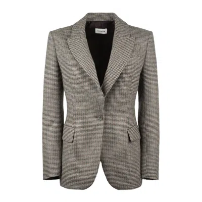 P.a.r.o.s.h . Houndstooth Blazer In Gray