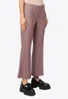 P.a.r.o.s.h Checkered Straight Tube Casual Pants In Red