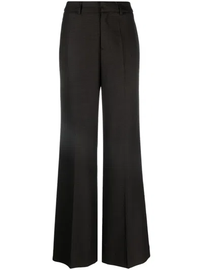 P.a.r.o.s.h Houndstooth High-waist Tailored Trousers In Braun