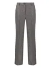 P.a.r.o.s.h Trousers With Houndstooth Pattern And Belt Loops In Gray