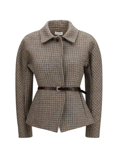 P.A.R.O.S.H P.A.R.O.S.H. HOUNDSTOOTH WOOL BLAZER