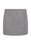 P.a.r.o.s.h Houndstooth Wool Skirt In Neutral