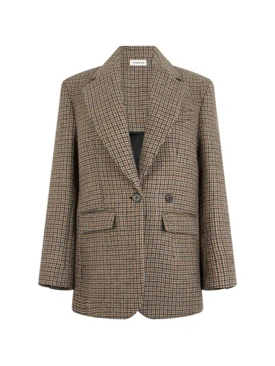 P.a.r.o.s.h Houndstooth-pattern Blazer In Brown