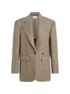 P.a.r.o.s.h Houndstooth-pattern Blazer In Nude