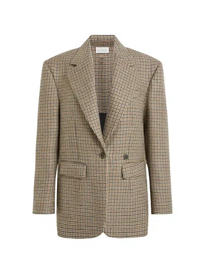 P.a.r.o.s.h Houndstooth-pattern Blazer In Nude