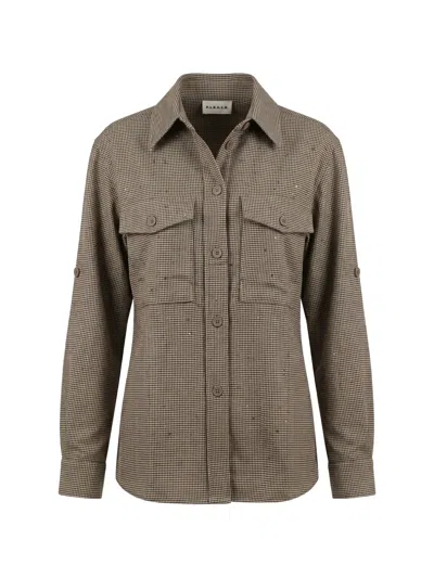 P.A.R.O.S.H HOUNDSTOOTH-PATTERN SHIRT