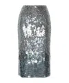 P.a.r.o.s.h Iridescent Sequin-embellished Skirt In Gray