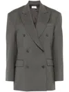 P.a.r.o.s.h Ivy Green Virgin Wool Blend Twill Blazer