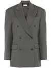 P.a.r.o.s.h Luxurious Wool Blend Blazer In Grey
