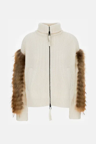 P.a.r.o.s.h Jacket - Striped Knitwear In Neutral