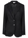 P.a.r.o.s.h Single-breasted Wool Blazer In Black