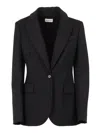 P.a.r.o.s.h Fitted Blazer With Classic Lapel In Black