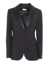 P.a.r.o.s.h Single-breasted Wool Blazer In Black