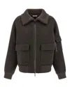 P.a.r.o.s.h P. A.r. O.s. H. Wool Jacket With A Wide Collar In Brown