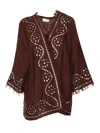 P.a.r.o.s.h Brown Cashmere Shrug In Brown
