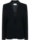 P.a.r.o.s.h Tailored Wool Blazer Featuring Shoulder Pads In Black