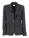 P.a.r.o.s.h Notched-lapel Single-breasted Blazer In Gray