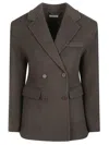 P.a.r.o.s.h Double-breasted Blazer In Brown