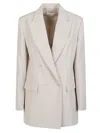 P.a.r.o.s.h Double-breasted Blazer In Neutral