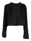 P.a.r.o.s.h Tailored Embroidered Wool Jacket With Classic Collar In Multi