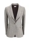 P.a.r.o.s.h P. A.r. O.s. H. Houndstooth Patterned Jacket In Gray