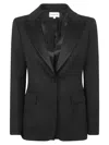 P.a.r.o.s.h Single-breasted Virgin Wool Blazer In Black