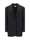 P.a.r.o.s.h Wool Single-breasted Blazer Jacket In Black