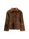 P.a.r.o.s.h P. A.r. O.s. H. Reversible Sheepskin In Brown