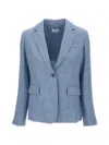 P.a.r.o.s.h Notched-lapel Single-breasted Blazer In Blue