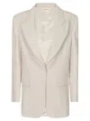 P.a.r.o.s.h Single-breasted Blazer In Cream