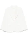 P.a.r.o.s.h Tailored Single-breasted Blazer With Flap Pockets In Beige