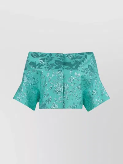 P.A.R.O.S.H JACQUARD FABRIC FLORAL BLOUSE