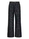 P.a.r.o.s.h Straight Jeans With Guff Sequins In Black