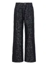 P.a.r.o.s.h Straight Jeans With Guff Sequins In Black