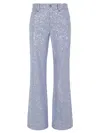 P.a.r.o.s.h Parosh Sequined Flared Blue Jeans In Blue