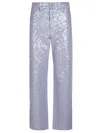 P.a.r.o.s.h Parosh Sequined Flared Blue Jeans In Blue