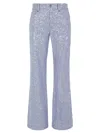 P.a.r.o.s.h Parosh Sequined Flared Blue Jeans In Blue
