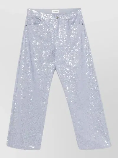 P.a.r.o.s.h Jeans Wide Leg Belt Loops Back Pockets In Blue