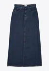 P.a.r.o.s.h Joy Long Denim Skirt In Blue