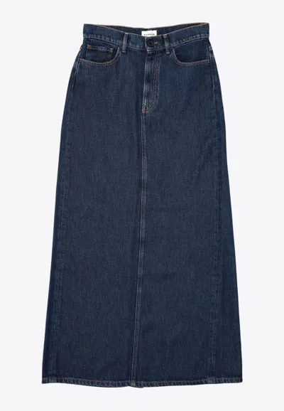 P.a.r.o.s.h Joy Maxi Denim Skirt In Blue