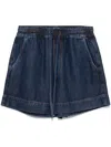 P.a.r.o.s.h Stitched Contrast Pocketed Shorts In Blue